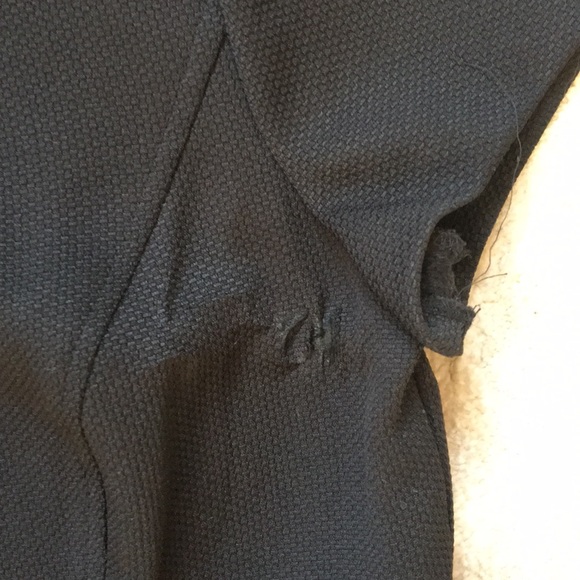 Ellen Tracy Black A line dress w gold inset collar - Picture 2 of 6